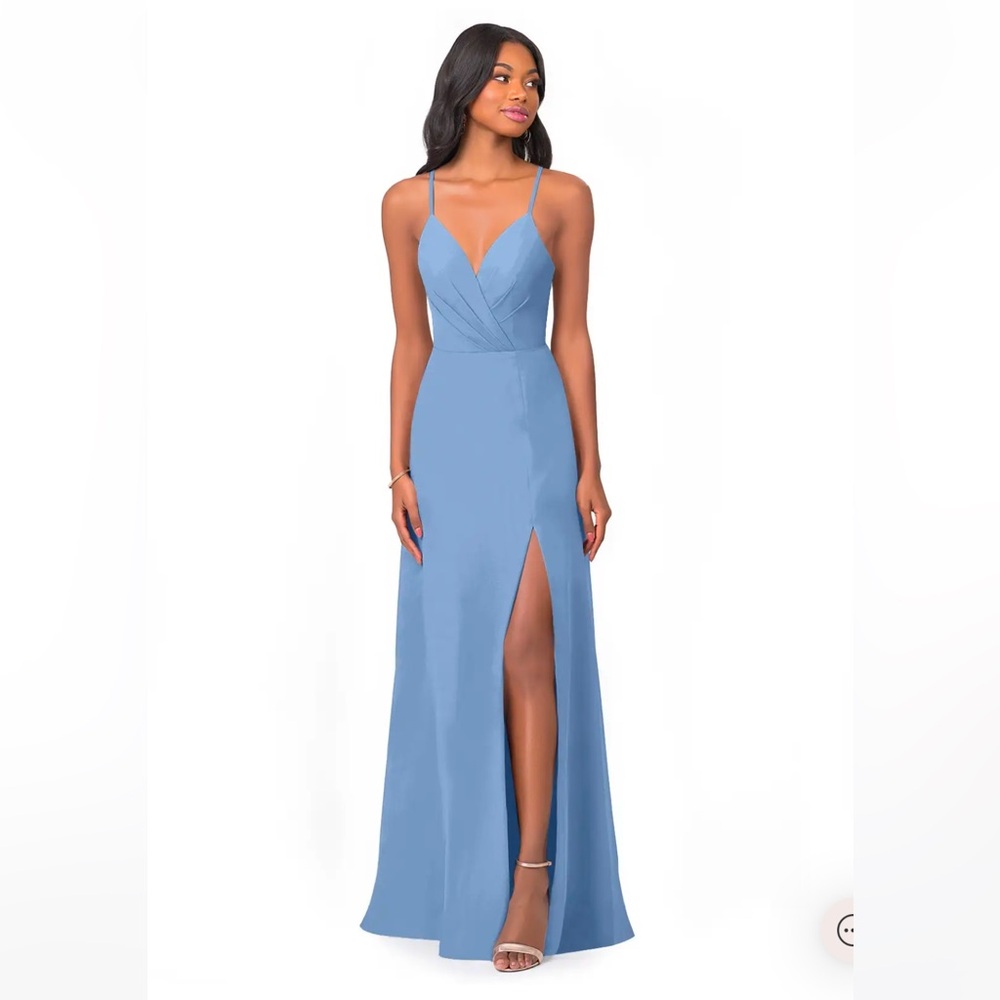 azazie everleigh, steel blue